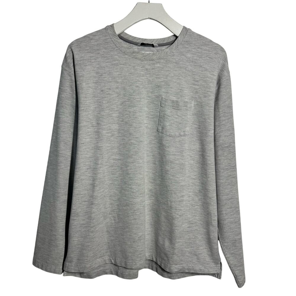 Coolibar UPF 50 Long Sleeve Shirt Men L Gray Cotton Blend Outdoor Golf Sport